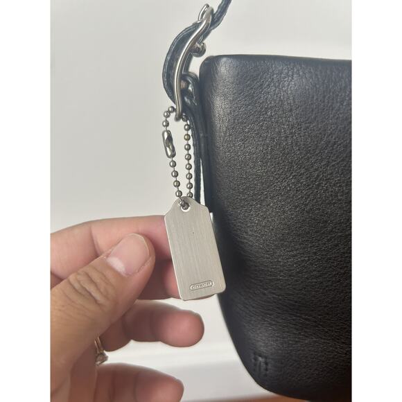 Vintage Y2K COACH East West Legacy Black Leather Shoulder Bag Tan CC Interior - Picture 6 of 15